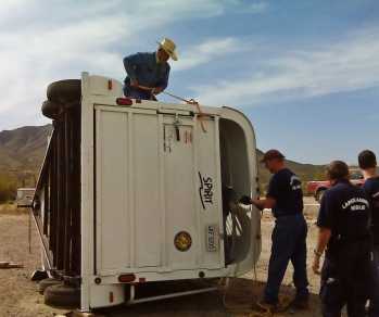 Flipped Horse Trailer