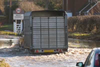 Water entering trailer parts